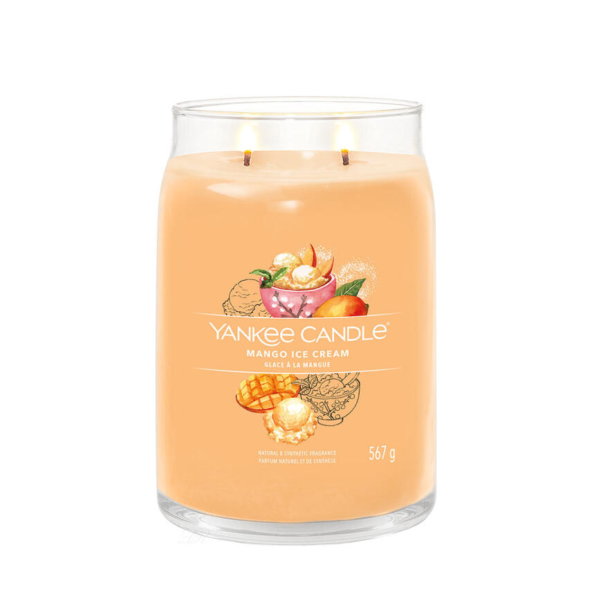 Yankee Candle Mango Ice Cream Signature Duftkerze Gro&szlig;es Glas 567 g