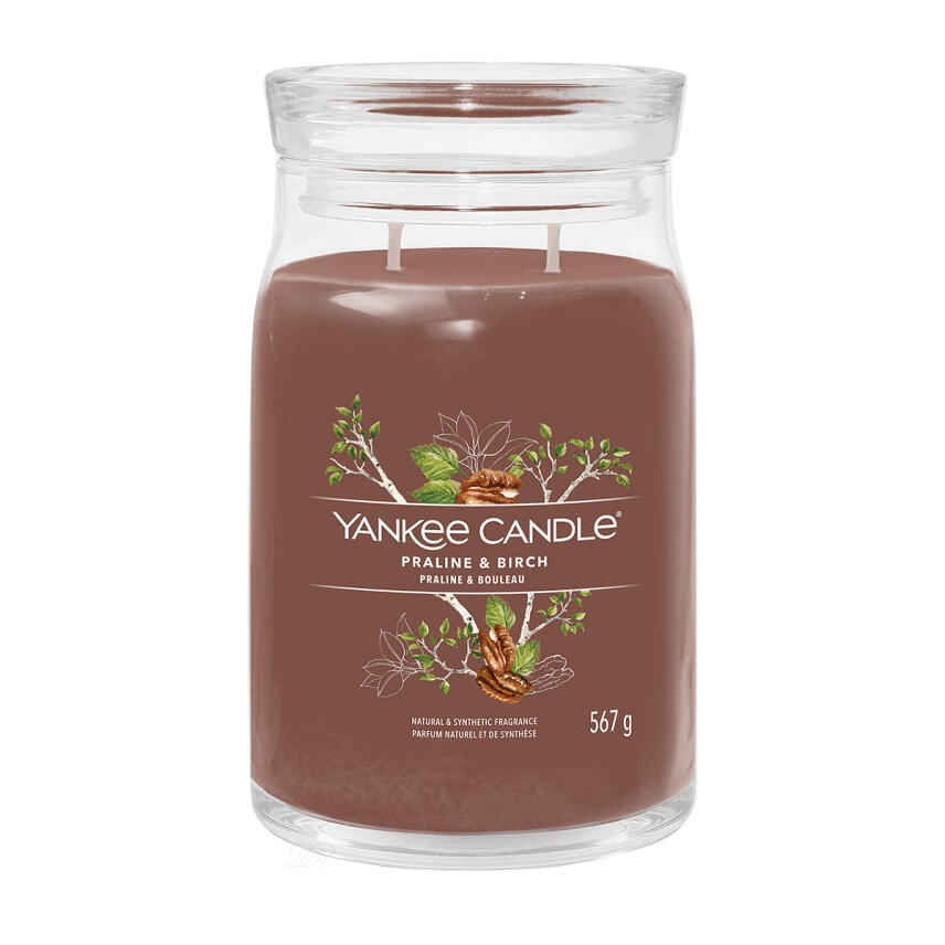 Yankee Candle Praline &amp; Birch Signature Duftkerze Gro&szlig;es Glas 567 g
