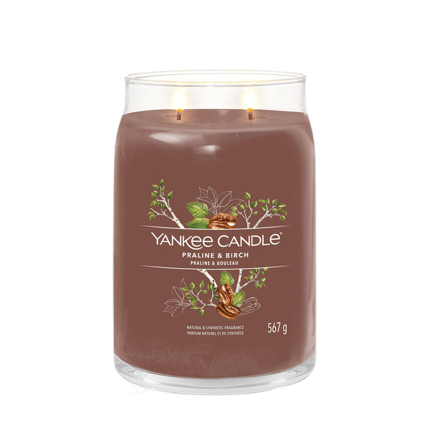 Yankee Candle Praline &amp; Birch Signature Duftkerze Gro&szlig;es Glas 567 g