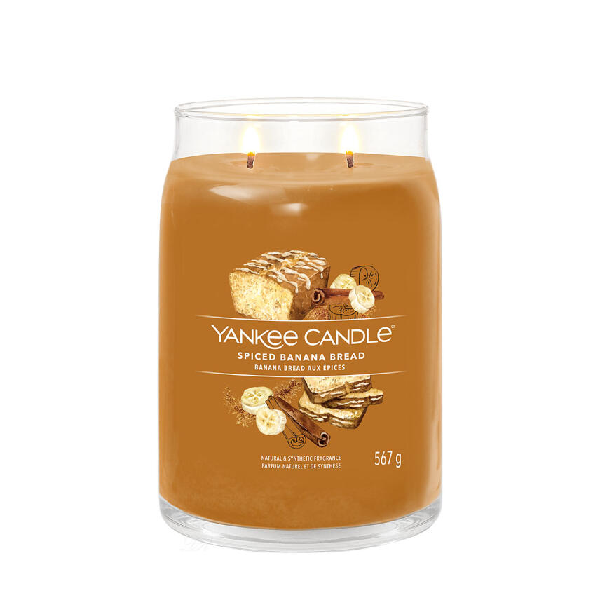 Yankee Candle Spiced Banana Bread Signature Duftkerze Gro&szlig;es Glas 567 g