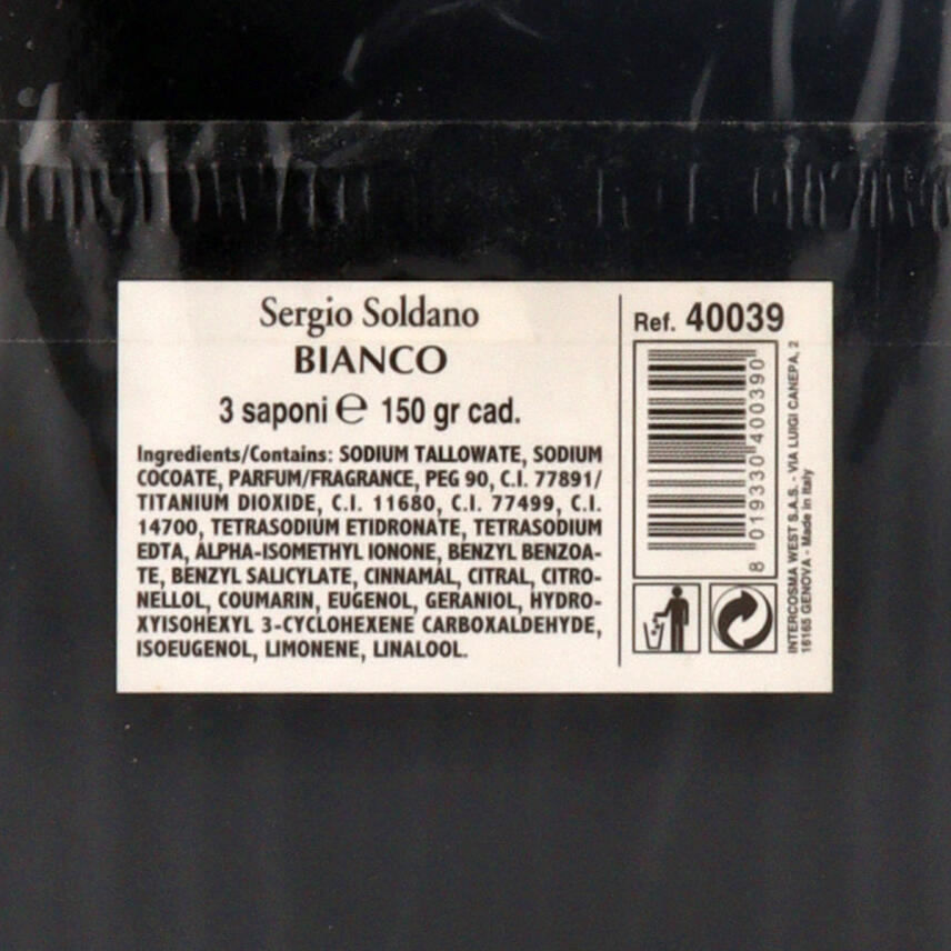 Sergio Soldano bianco Seife 3x 150g