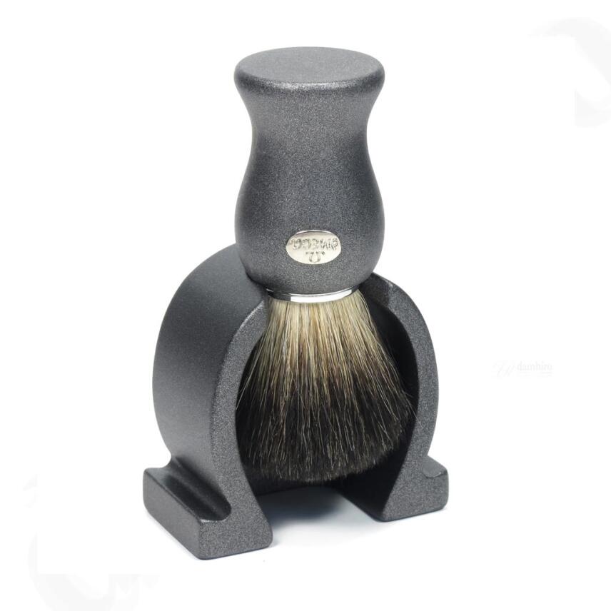 Omega Rasierpinsel Dachs Stockzupf 6618 Pure Badger mit Halter