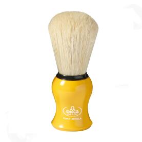 Omega shaving brush yellow handle 10065 pure bristle