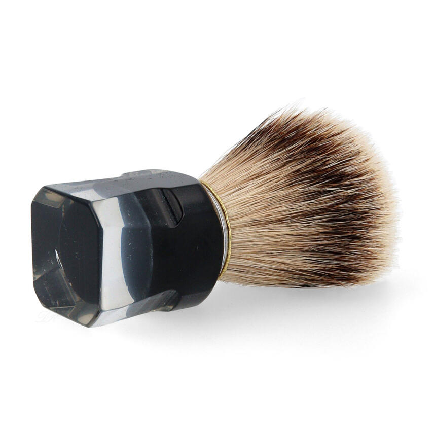 Omega Rasierpinsel Silberspitze Dachshaar 631 mit Harzgriff