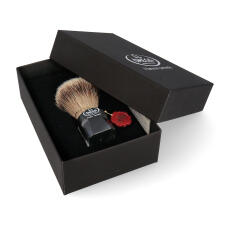 Omega Rasierpinsel Silberspitze Dachshaar 631 mit Harzgriff