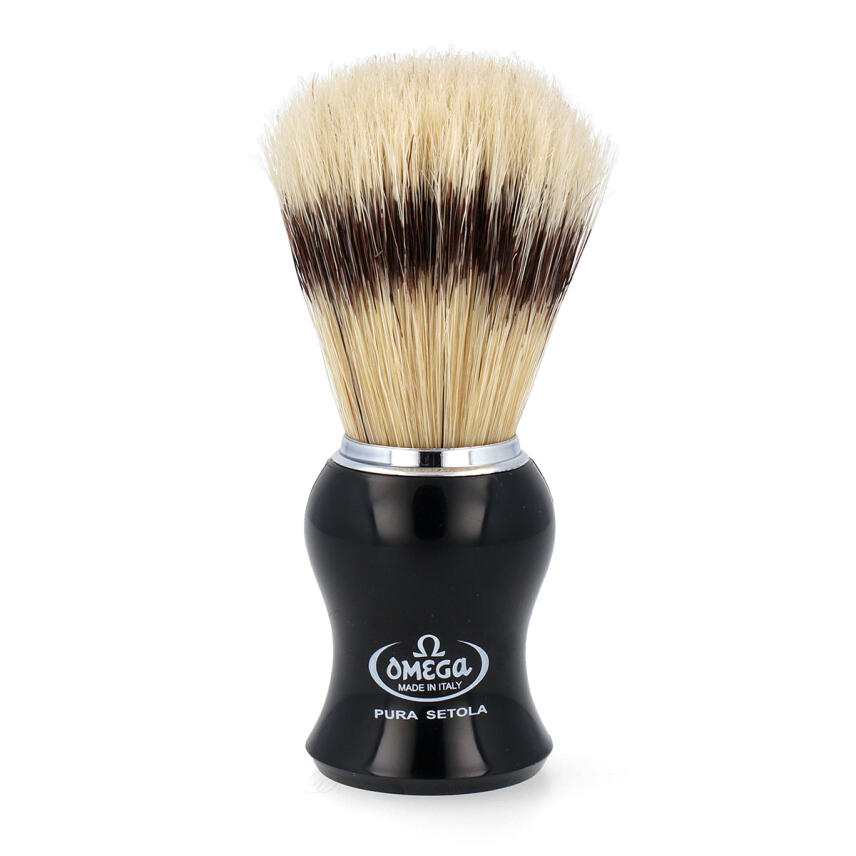 Omega Rasierpinsel Set M1206.6 reine Borste - Rasierer - Halter