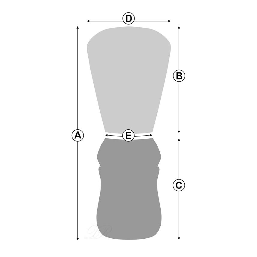 Omega Rasierpinsel Set M1206.6 reine Borste - Rasierer - Halter