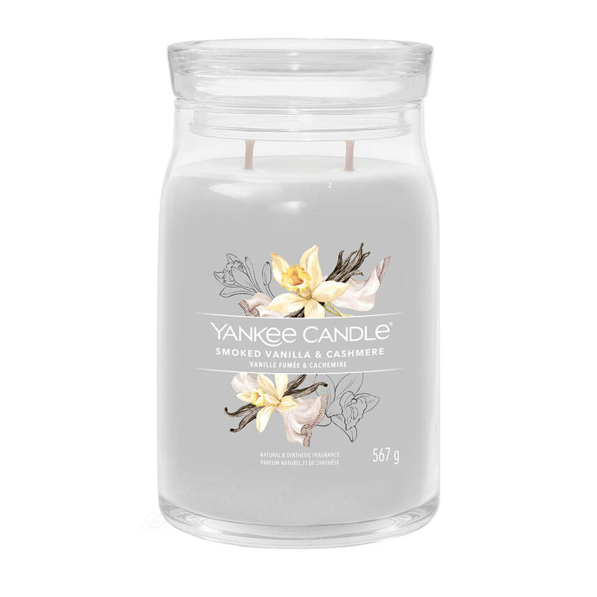 Yankee Candle Smoked Vanilla &amp; Cashmere Signature Duftkerze Gro&szlig;es Glas 567 g