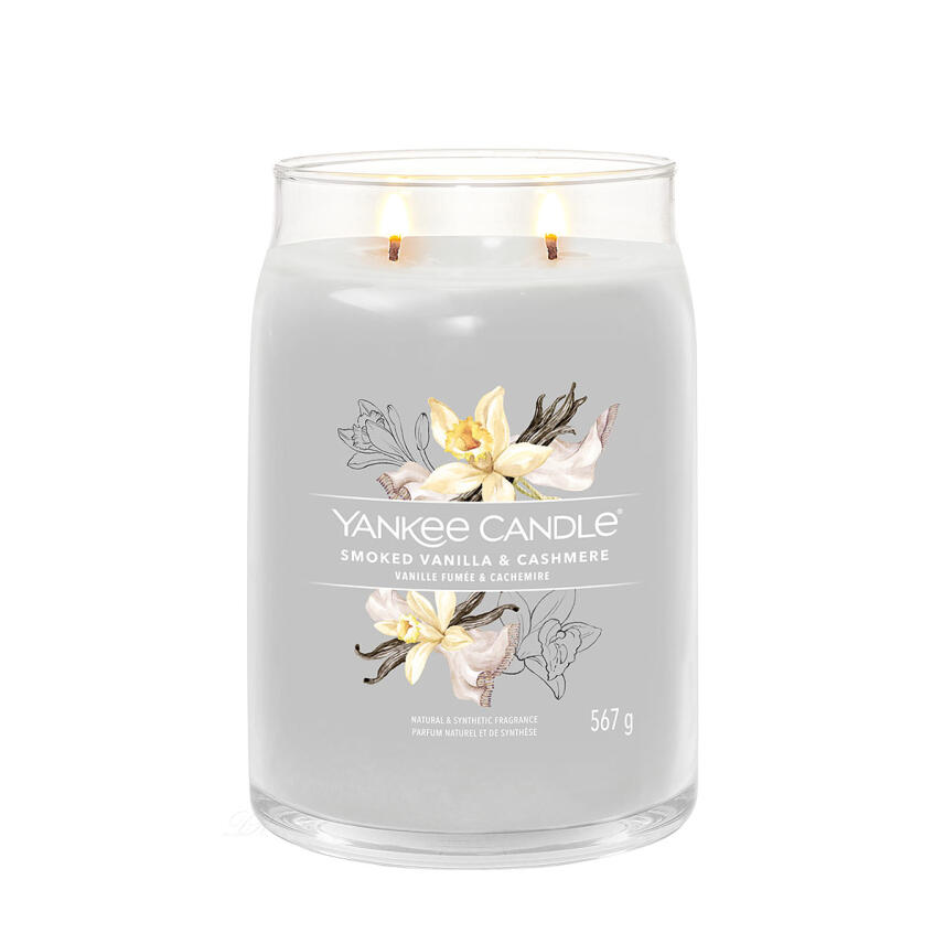 Yankee Candle Smoked Vanilla &amp; Cashmere Signature Duftkerze Gro&szlig;es Glas 567 g