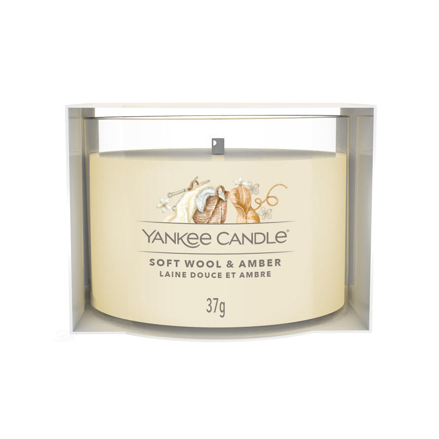 Yankee Candle Soft Wool &amp; Amber Votivkerze im Glas 37 g