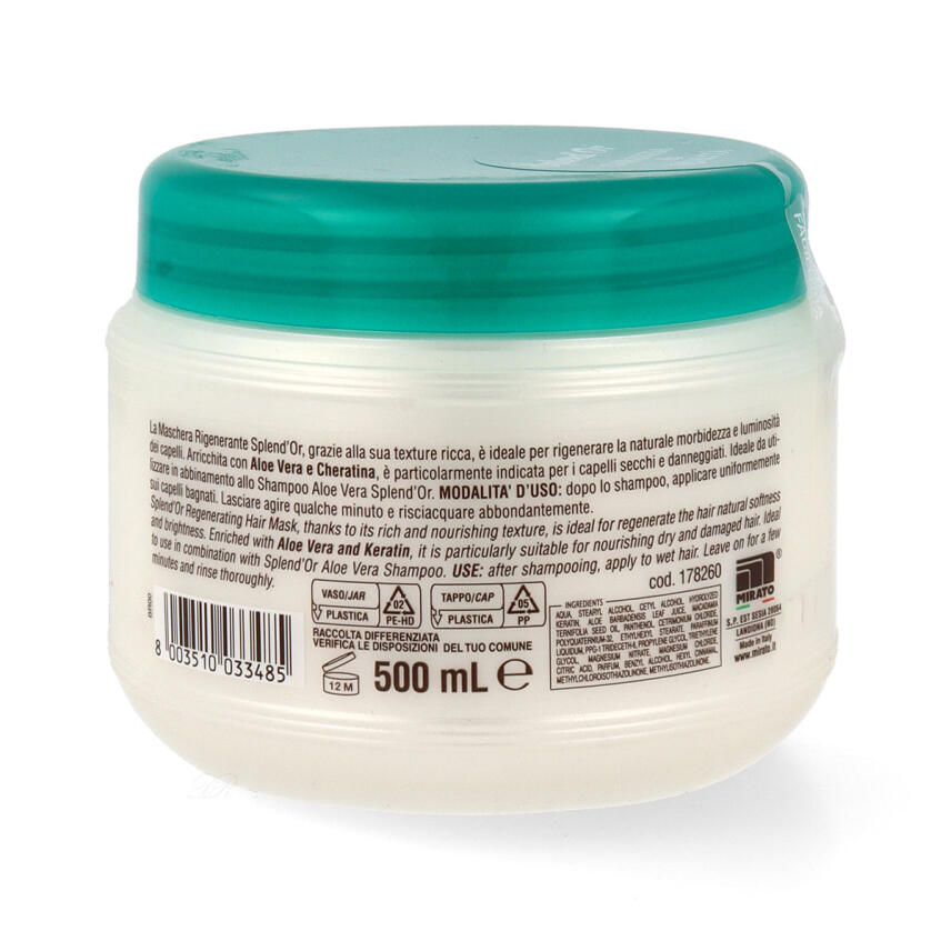 SplendOr Regenerierende Haarmaske mit Aloe Vera &amp; Keratin 500 ml