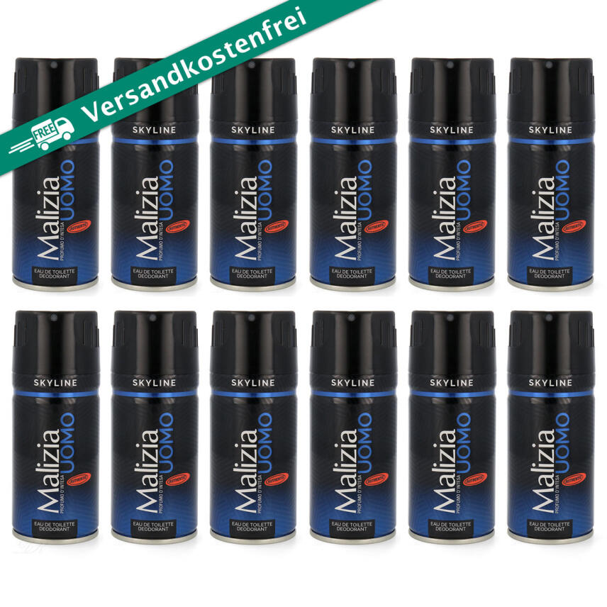 MALIZIA UOMO SKYLINE - Deodorant EdT 12x 150ml