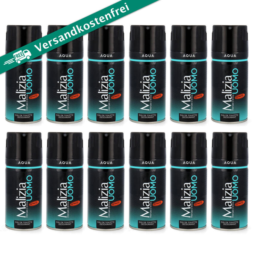 MALIZIA UOMO AQUA - Deodorant EdT 12x 150ml