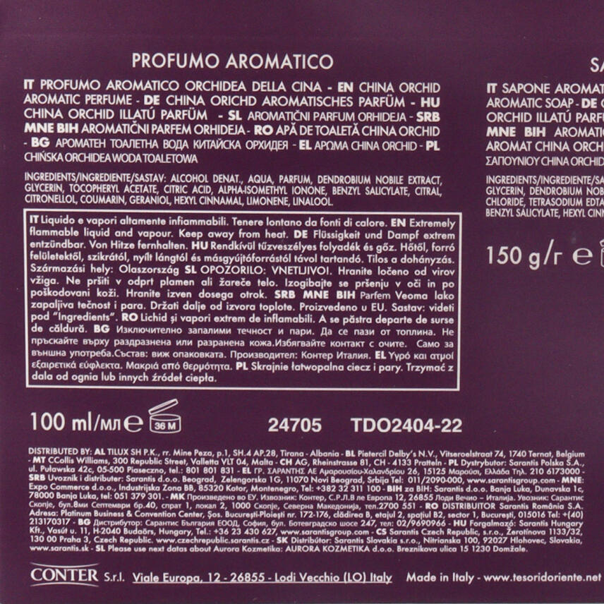 tesori d&acute;Oriente Orchidea della Cina Eau de Toilette 100ml + Seife 150g