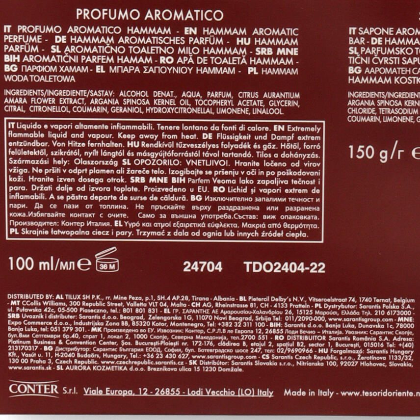 Tesori dOriente Hammam Eau de Toilette 100 ml + Seife 150 g