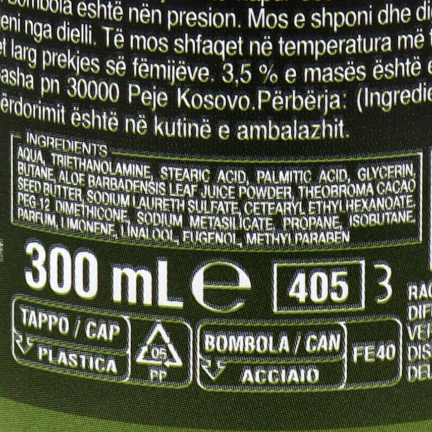 Malizia Uomo Vetyver Rasierschaum mit Aloe Vera 300 ml
