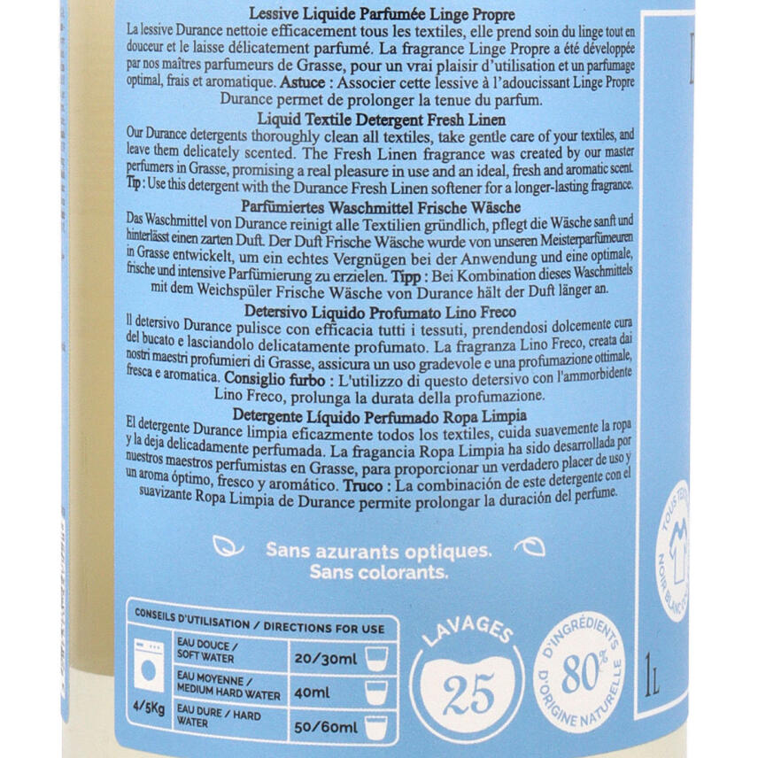Durance Frische W&auml;sche Parf&uuml;miertes Waschmittel 1 L