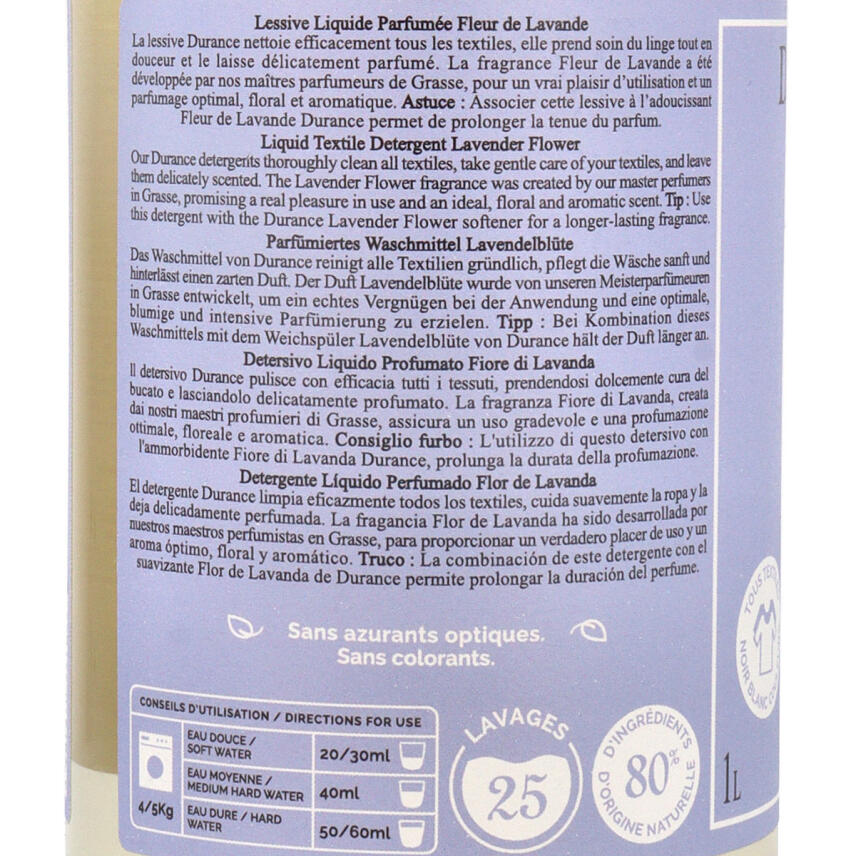 Durance Lavendelbl&uuml;te Parf&uuml;miertes Waschmittel 1 L