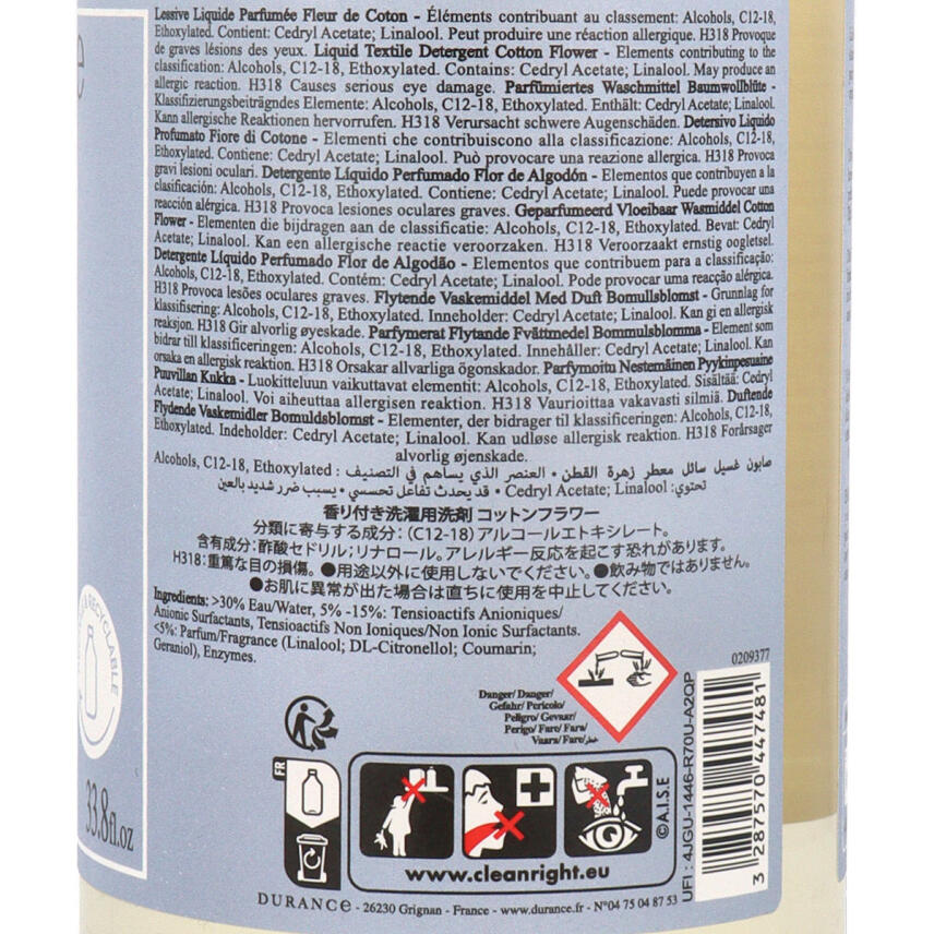 Durance Baumwolle Parf&uuml;miertes Waschmittel 1 L