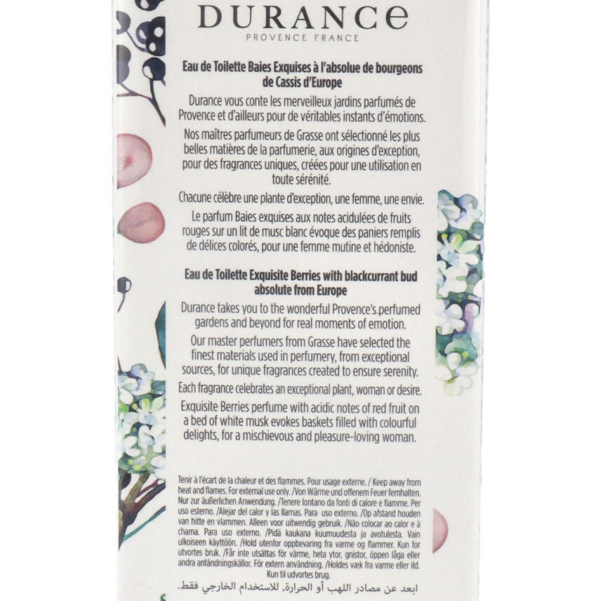 Durance Baies Exquises Eau de Toilette K&ouml;stliche Beere 100 ml