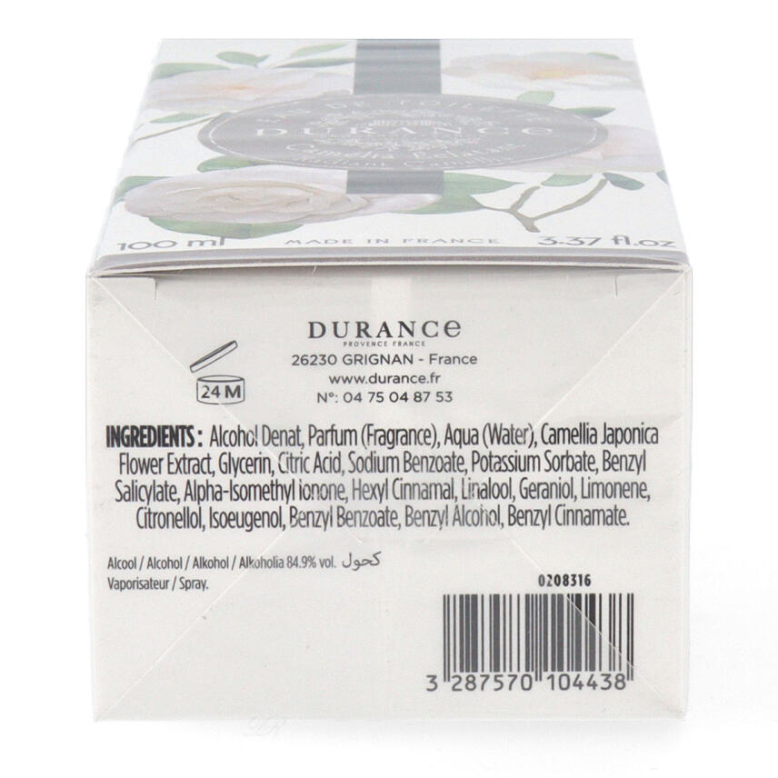 Durance Camelia Eclatant Eau de Toilette Berauschende Kamelie 100 ml