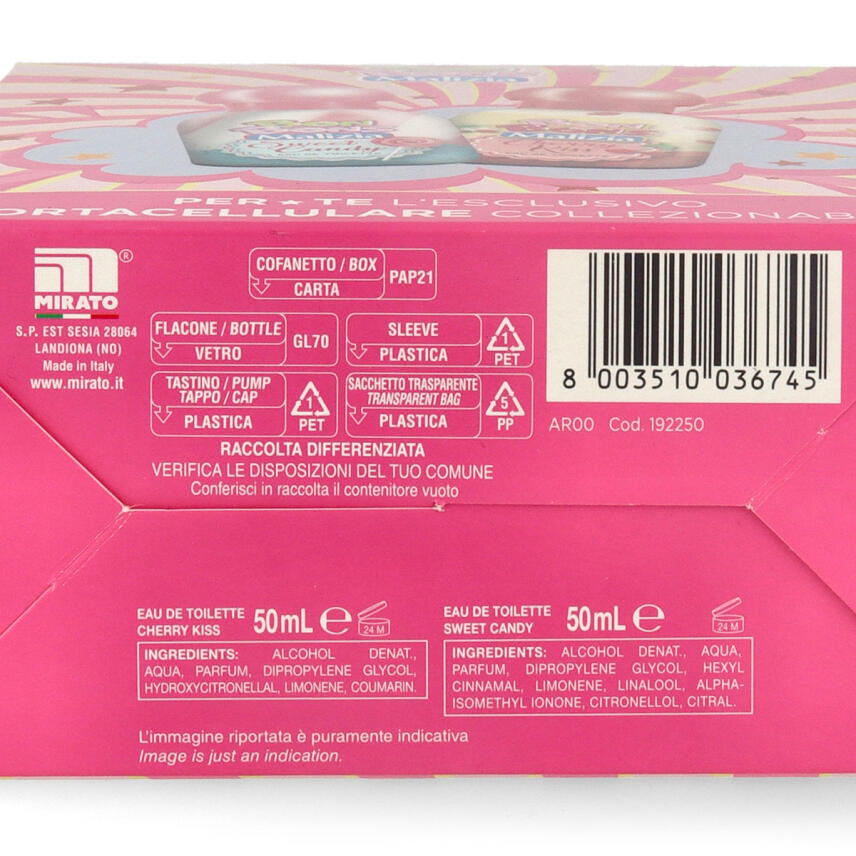 Malizia Bon Bons Geschenkset 2x Eau de Toilette + Handytasche