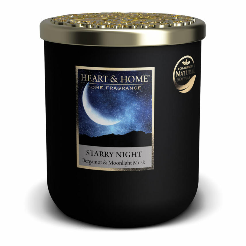 Heart &amp; Home Duftkerze Starry Night Gro&szlig;es Glas 340 g