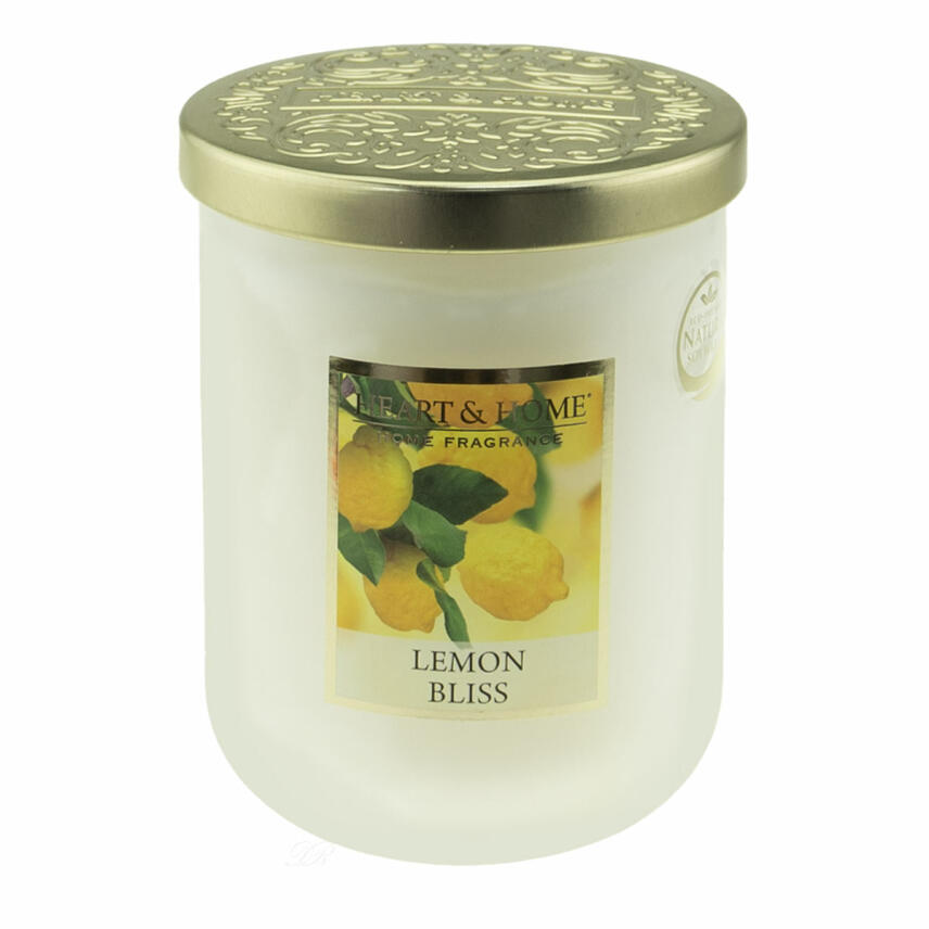 Heart &amp; Home Duftkerze Lemon Bliss Gro&szlig;es Glas 340 g