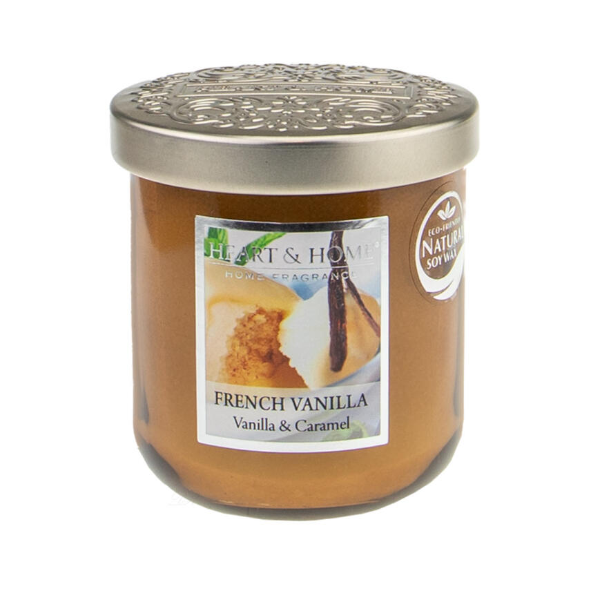 Heart &amp; Home French Vanilla Duftkerze Kleines Glas 110 g