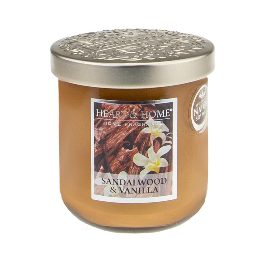 Heart &amp; Home Sandalwood &amp; Vanilla Duftkerze Kleines Glas 110 g