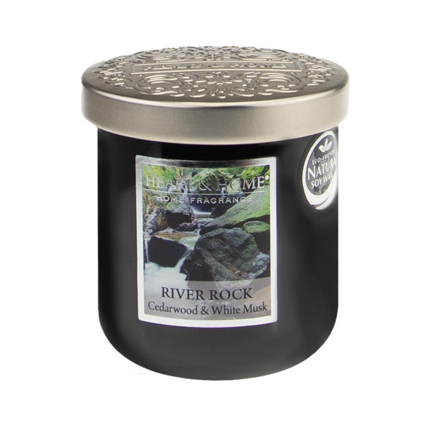 Heart &amp; Home River Rock Duftkerze Kleines Glas 110 g
