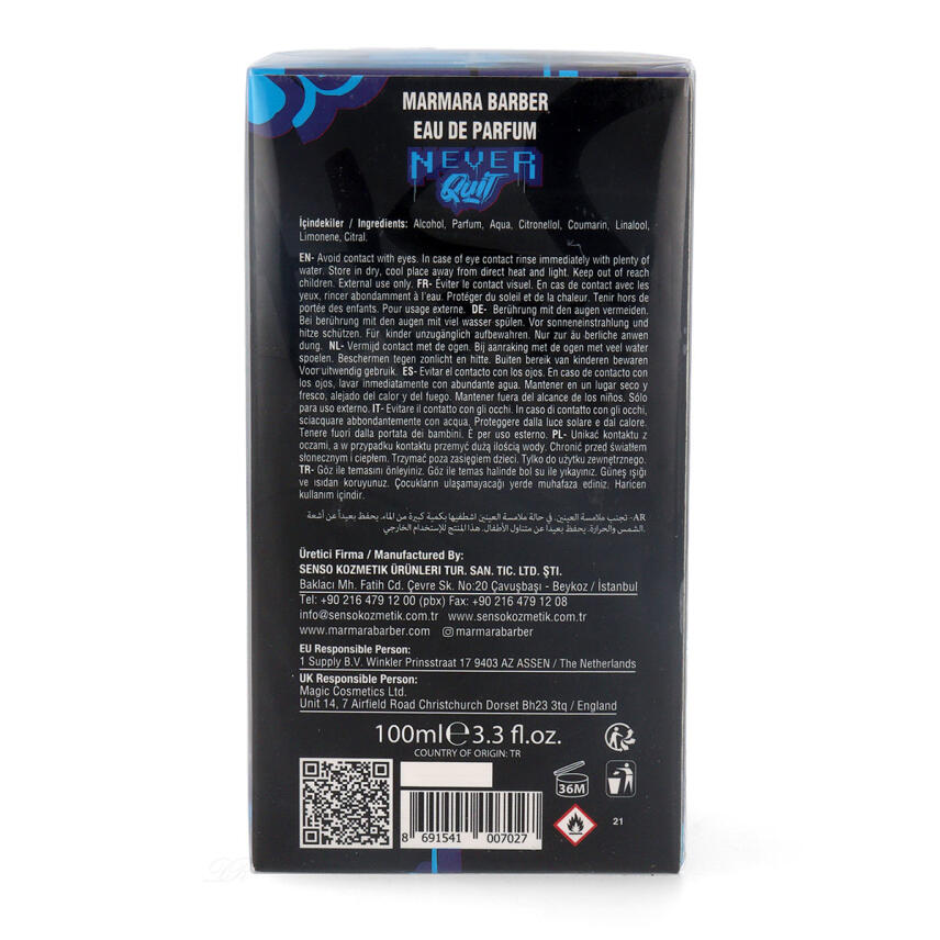 Marmara Never Quit Eau de Parfum 100 ml