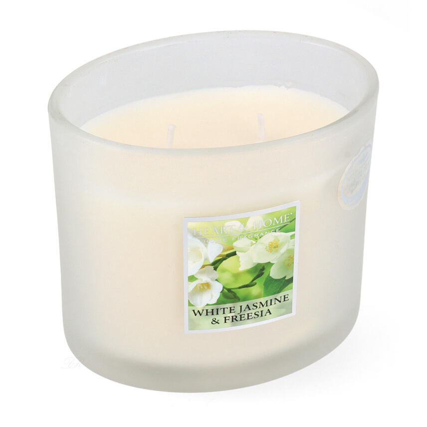 Heart &amp; Home Ellipse White Jasmin &amp; Freesia 2 Docht Duftkerze 220 g