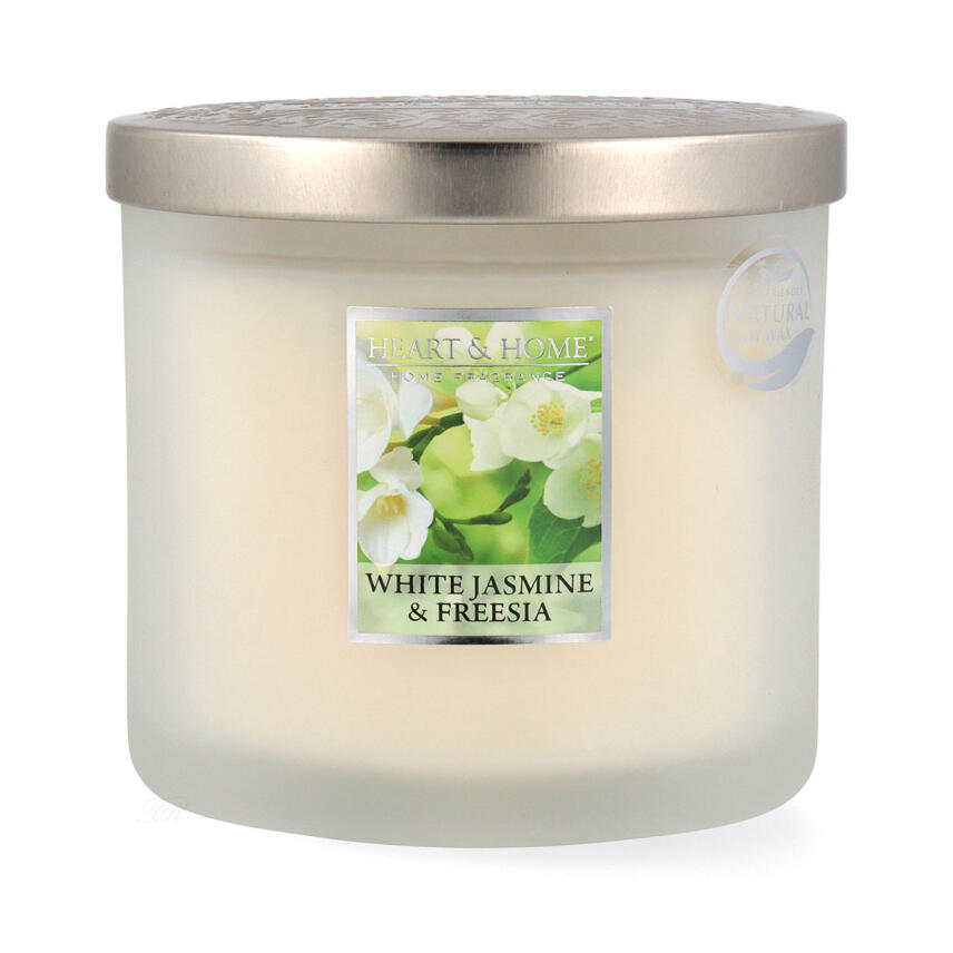Heart &amp; Home Ellipse White Jasmin &amp; Freesia 2 Docht Duftkerze 220 g
