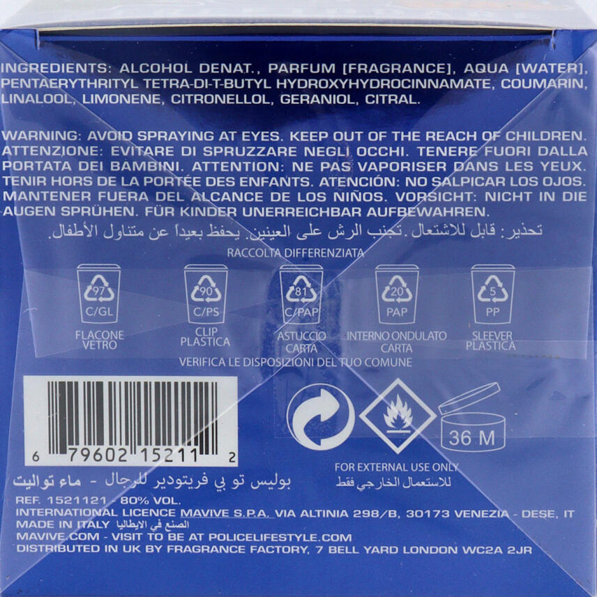 Police To Be Free To Dare Eau de Toilette f&uuml;r Herren 125 ml