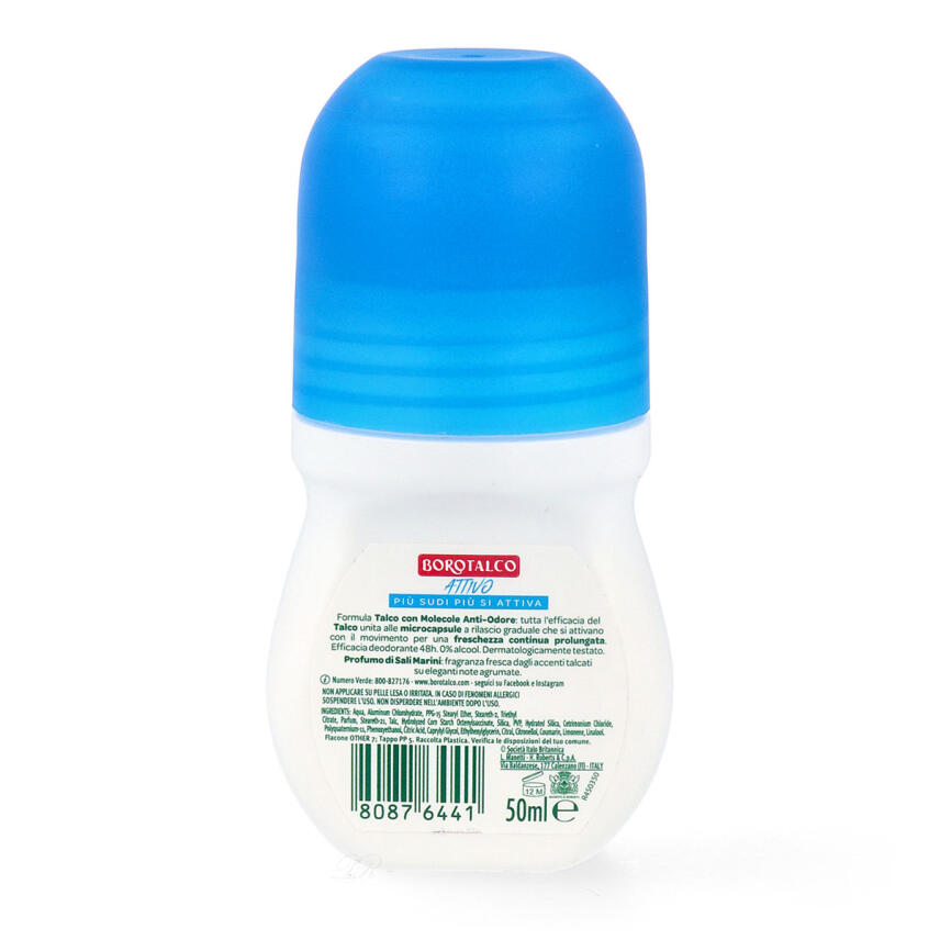 Borotalco Attivo Deo Roller Sali Marini 50ml