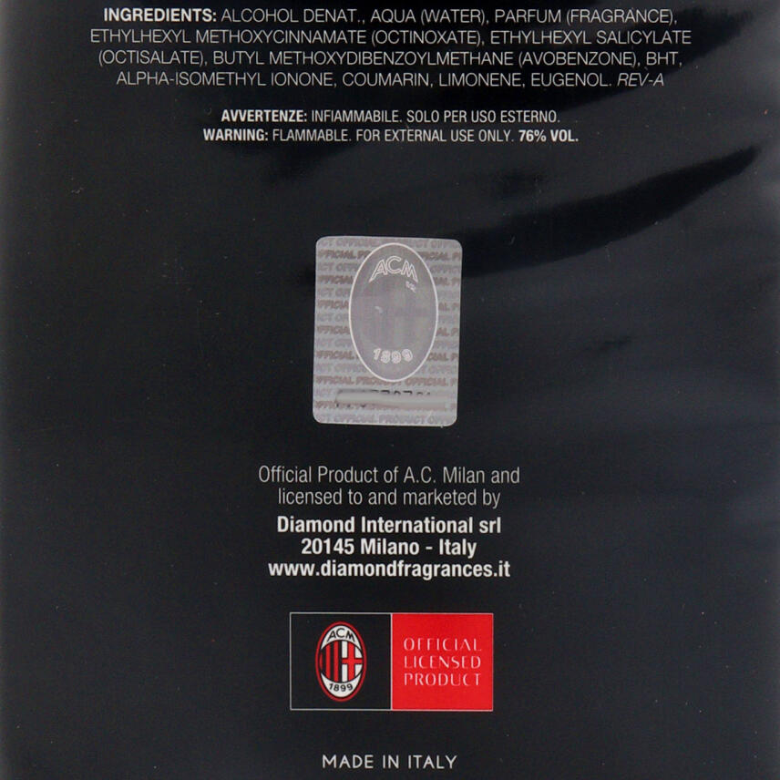 AC Milan Eau de Toilette f&uuml;r Herren 100 ml vapo