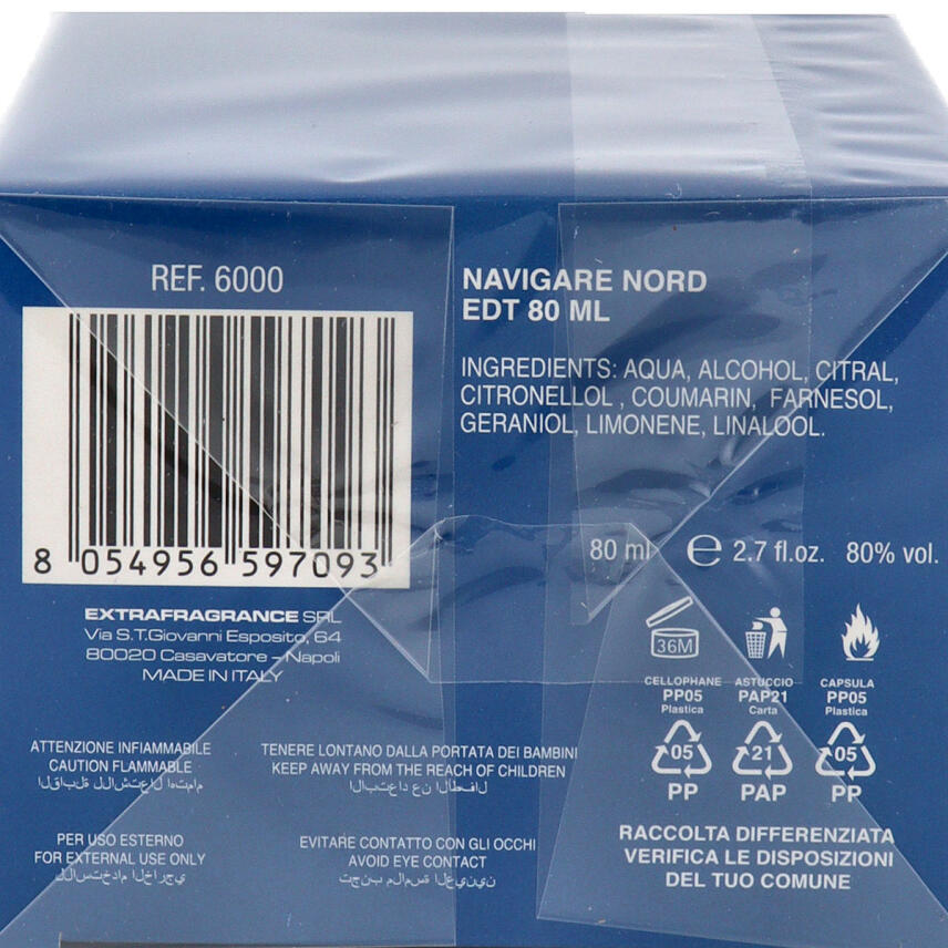 Navigare Nord Eau de Toilette f&uuml;r Herren 80 ml spray