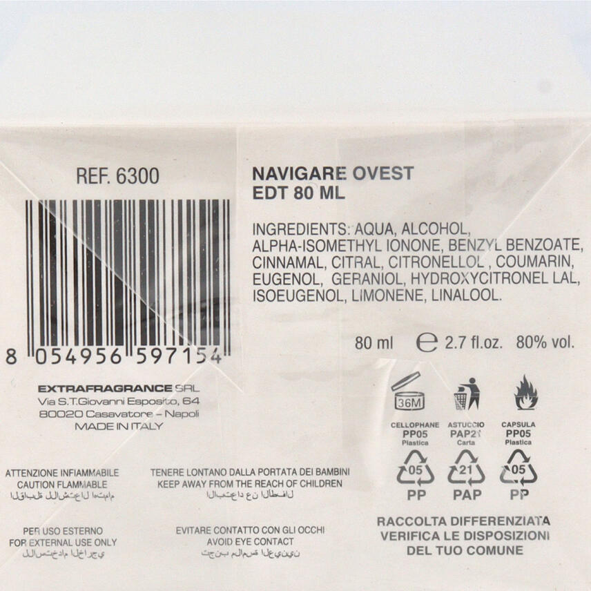 Navigare Ovest Eau de Toilette f&uuml;r Herren 80 ml spray