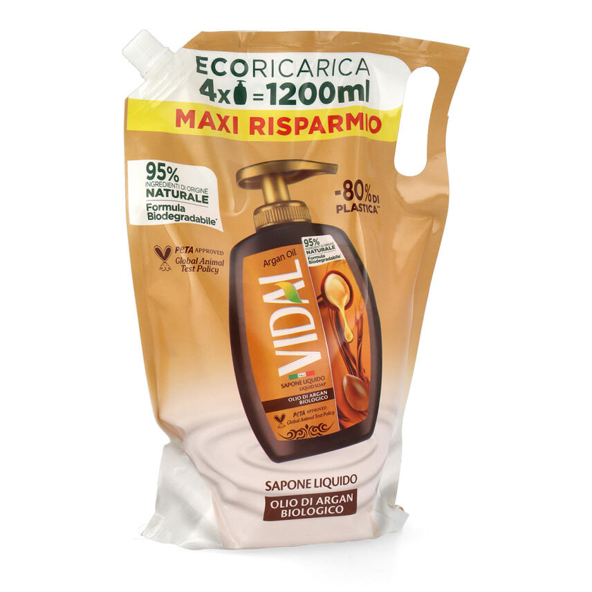 VIDAL Fl&uuml;ssigseife Bio Argan&ouml;l 1200 ml - refill