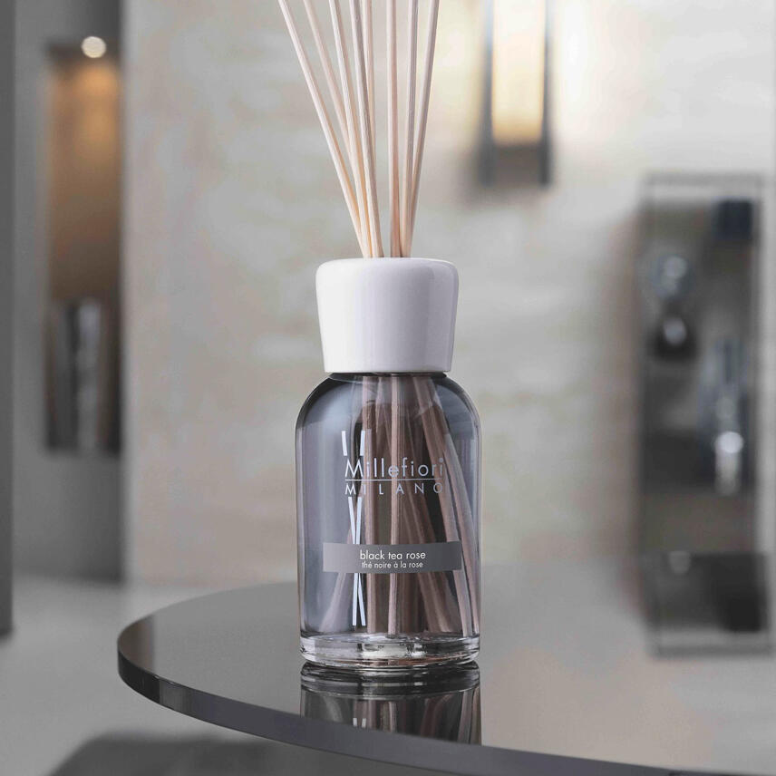 Millefiori Natural Reed Diffusor Black Tea Rose Raumduft 250 ml