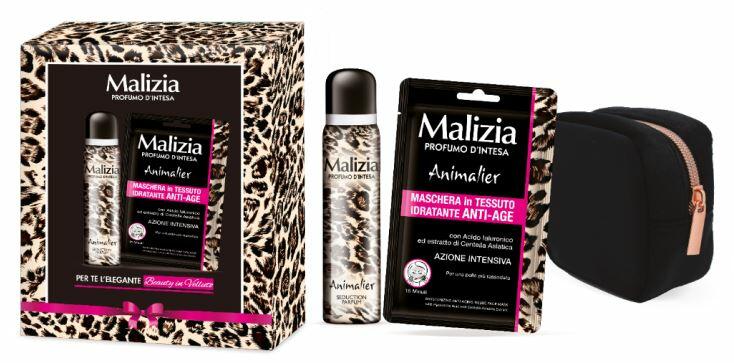 Malizia Donna Animalier Geschenkset Deodorant 100 ml &amp; Gesichtsmaske 22 ml