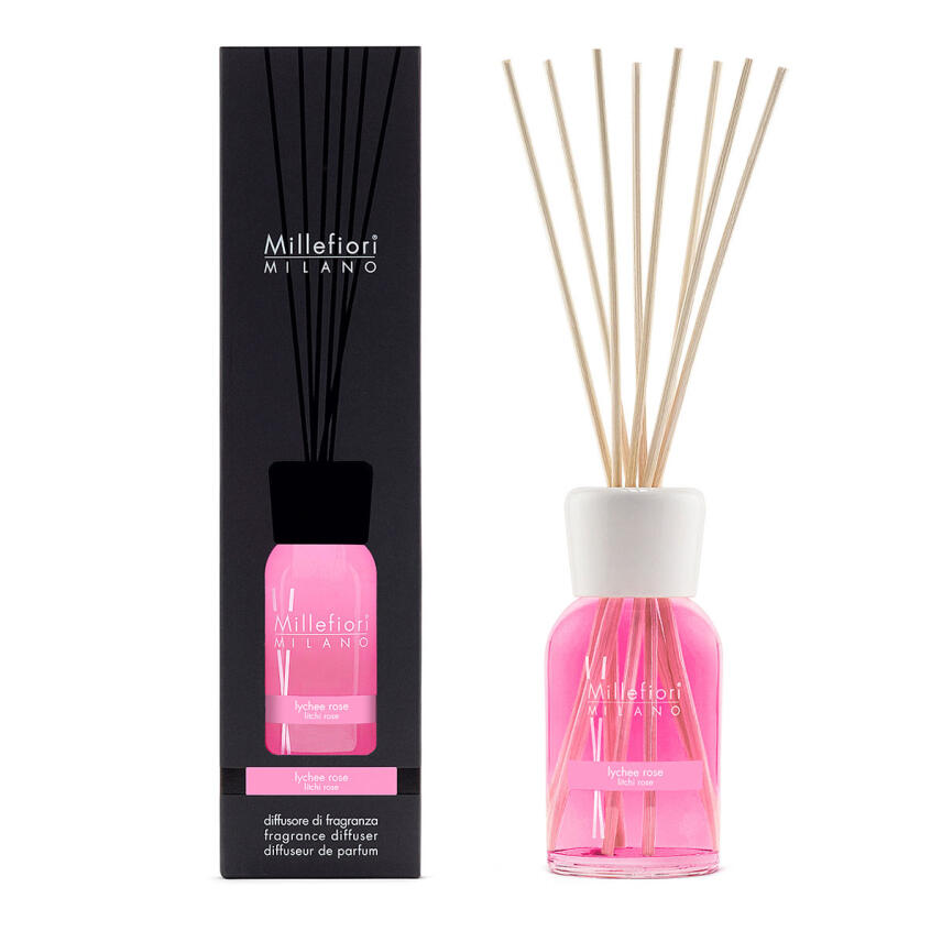 Millefiori Natural Reed Diffusor Lychee Rose Escape Raumduft 250 ml