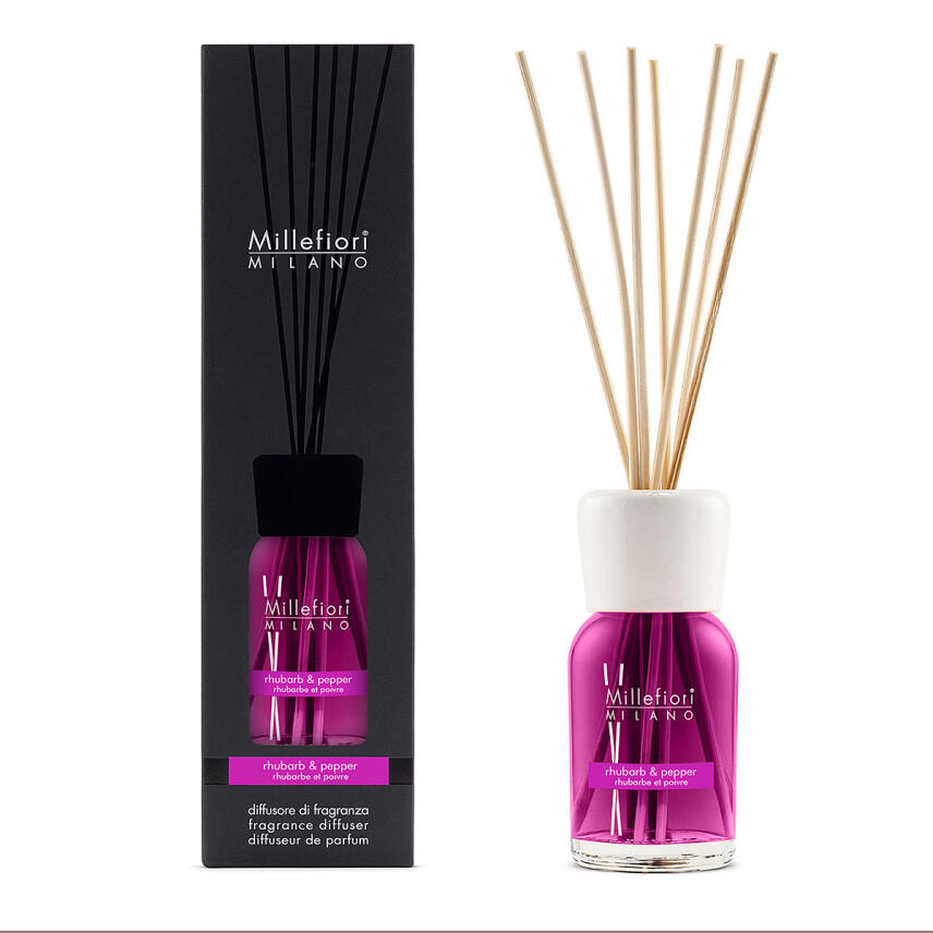 Millefiori Natural Reed Diffusor Rhubarb Pepper Escape Raumduft 250 ml