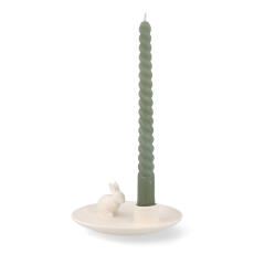 Home Society Bunny Sitzend Kerzenst&auml;nder Wei&szlig; Porzellan