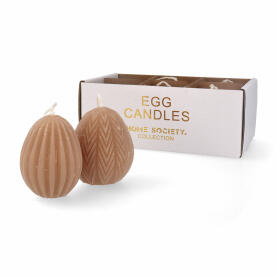 Home Society Egg Kerze Sand 6 x 80 g - verschiedene Muster