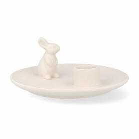 Home Society Bunny Stehend Kerzenständer Weiß Porzellan