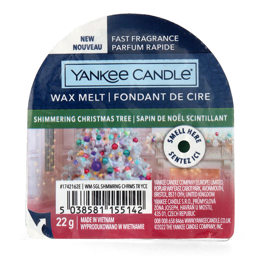 Yankee Candle Shimmering Christmas Tree Wax Melt Duftwachs 22 g