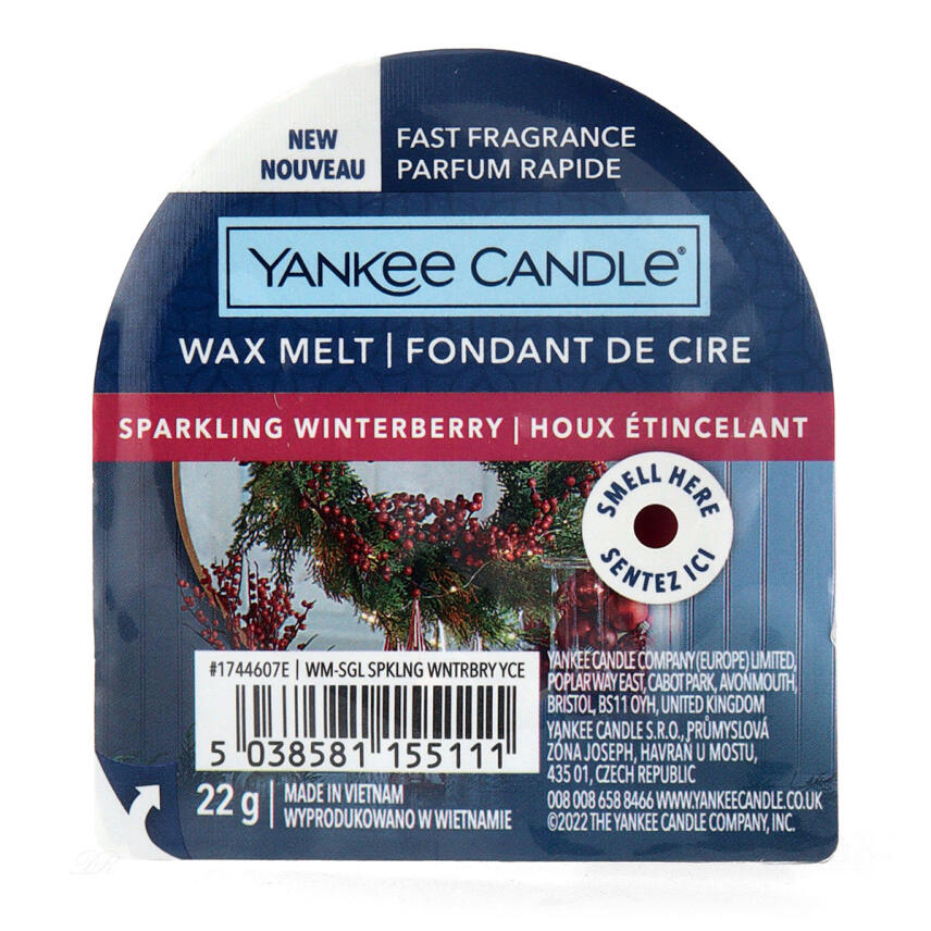 Yankee Candle Sparkling Winterberry Wax Melt Duftwachs 22 g