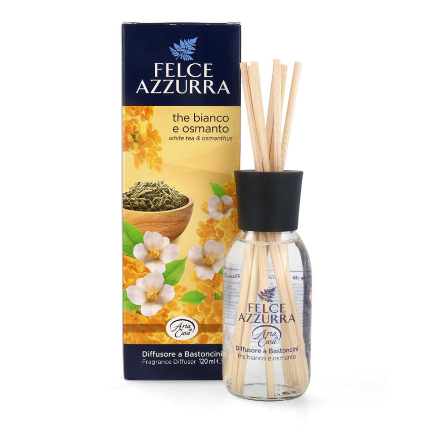 Paglieri Felce Azzurra Aria di Casa weisser Tee &amp; Osmanthus Duftst&auml;bchen Raumerfrischer 120 ml